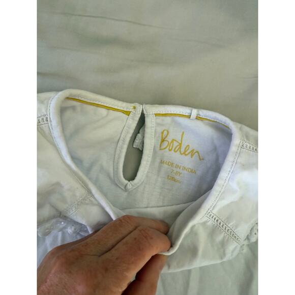 Mini Boden white shirt size 7/8 - Picture 2 of 2